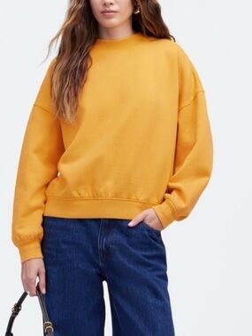 Madewell Relaxed Mockneck Pullover Sweatshirt US Women's L